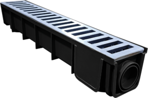 GRELHA EM ALUMÍNIO COM CALHA PLÁSTICA